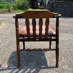 飛騨家具　ビンテージレザーチェアの画像