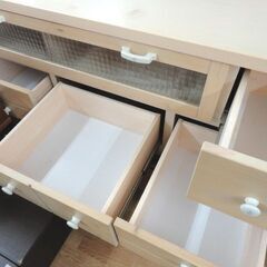 東馬 テレビボード 2口コンセント付き 幅115㎝ フレンチカントリー調 ホワイト系 テレビ台 リビングボード 西岡店の画像