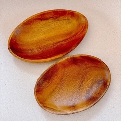 木製 オーバルプレート トレー 食器 小物入れの画像