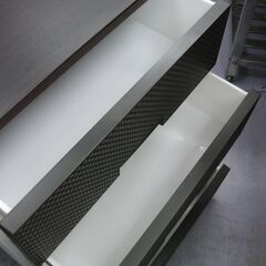 4段プラチェスト 木天板付き 黒 幅65×奥行41×高さ85cm プラケース 収納 タンス 札幌 手稲 の画像
