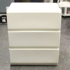 【JY-193】大特価！軽くてコンパクト！衣類などの収納に便利！3段収納BOX 整理収納BOX ホワイトの画像