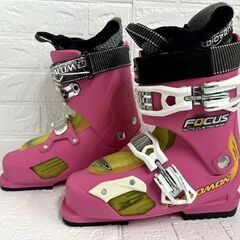 SALOMON スキーブーツ FOCUS AUTO CUSTOM SHELL 25/25.5cm アウトソール297mm ピンク サロモン フォーカス スキー靴 札幌市 白石店 の画像