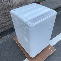 f●■【2025年製/美品】Panasonicパナソニック・全自動洗濯機5kg【NA-F5B3】ライトグレー・ビッグウェーブ洗浄の画像