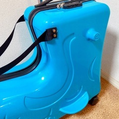 子どもが乗れるスーツケース 55ℓ 青/ブルー キャリーケース 2の画像