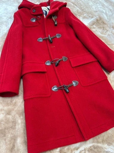 未使用オールドイングランドメンズダッフルコート男性用紳士アウターレッド赤色レディースユニセックス男女兼用製品タグ付き高級ブランド