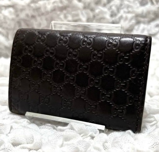 極美品✨GUCCI キーケース マイクロGG ブラウン レザー 6連