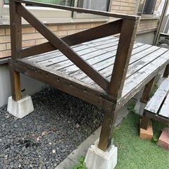 木製ウッドデッキ　まだまだ使えます！現役です！　の画像