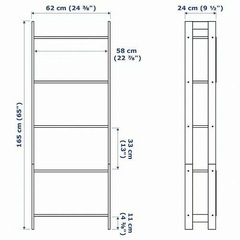 IKEA イケア 本棚 ブラックブラウン 黒 茶 62x165cm b20178592 LAIVA ライヴァの画像