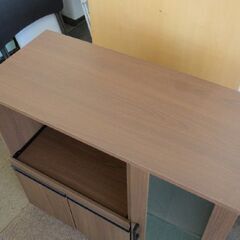 ニトリ 幅90㎝ レンジ台 奥行39.5×高さ89cm フォルム RE9090G NITORI レンジラック キッチン収納 完成品 札幌 北20条店の画像