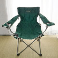 CAPTAIN STAG TIMBER バーベキューコンロ（鉄板・網つき）+キャンプ用チェア1脚の画像