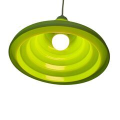 シリコンペンダントライト グリーン 2個セット レトロポップ 照明器具 天井吊り下げの画像