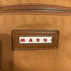 値下げ！MARNI フリンジ付トートバッグ ベージュの画像