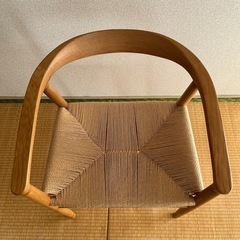 無印良品　オーク材ペーパーコードアームチェアの画像