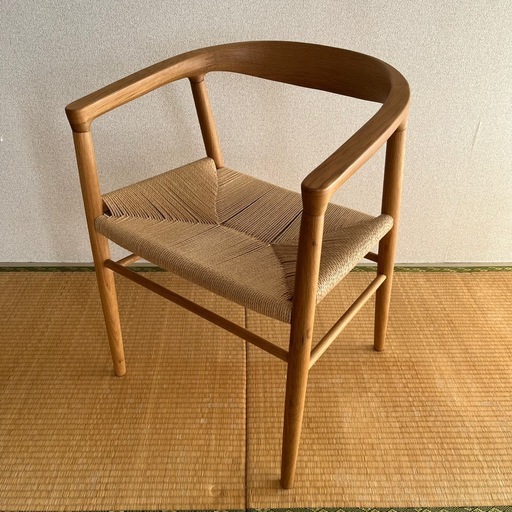 無印良品　オーク材ペーパーコードアームチェア