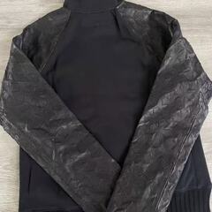 クロムハーツ CHROME HEARTS セメタリー クロスパッチ レザー ジップフーディーの画像