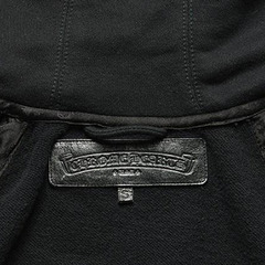 クロムハーツ CHROME HEARTS セメタリー クロスパッチ レザー ジップフーディーの画像
