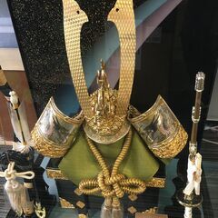 ♪東旭監製 兜飾り ガラスケース 五月人形 端午の節句 現状品 中古 (NF250911) 303-579-②Wの画像