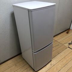 MITSUBISHI 三菱 2ドア冷蔵庫 146L MR-P15F-W 2021年製 ノンフロン冷凍冷蔵庫 ホワイト 動作確認済 直接引取可能 【糸島市内 送料無料】250916-10の画像