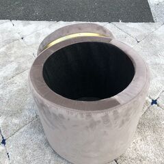 【展示品・未使用品】スツール ベルベット調 収納スツール 椅子 🚚自社配送時💳代引き可🚚(現金、クレジット、スマホ決済対応)の画像