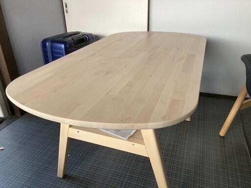 美品IKEA ハルヴダンテーブル 140cm【直接引き取り相談可】 HALVDAN ハルヴダン テーブル, バーチ, 140 cm - IKEA