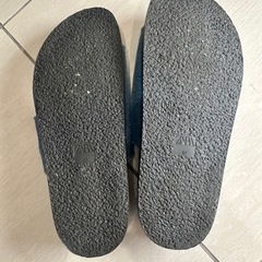 ZARA デニム ダブルバックルサンダルの画像