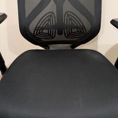 オフィスチェア YS-1 ヘッドレスト付き 肘付き ブラック メッシュの画像