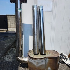時計型薪ストーブ　中古　煙突まとめての画像