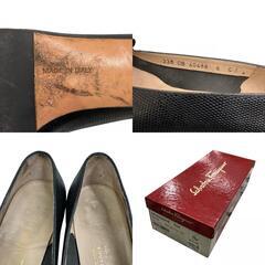 186005 現状品 Salvatore Ferragamo サルヴァトーレフェラガモ  Salvatore Ferragamo  パンプス 23.5 ブラック レディース [1000023933704]の画像