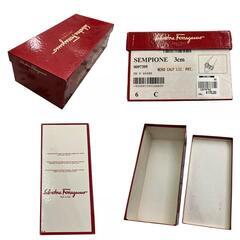 186005 現状品 Salvatore Ferragamo サルヴァトーレフェラガモ  Salvatore Ferragamo  パンプス 23.5 ブラック レディース [1000023933704]の画像