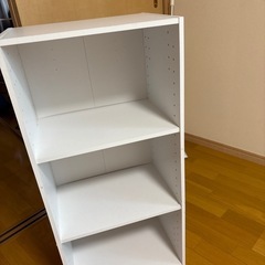 カラーボックス3段　ホワイトの画像