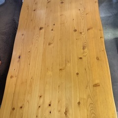 ¥30,000/シギヤマ家具/ダイニングテーブル/YUU 155/ヒノキ材/セラウッド塗装/幅155cmの画像
