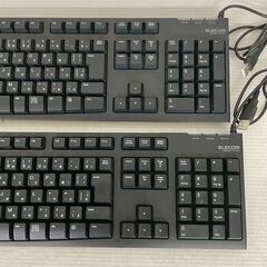 ELECOM TK-FCM062 ブラック キーボード 動作確認済 USB接続キーボード テンキー付き PCパーツ 周辺機器 Y2243の画像