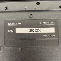 ELECOM TK-FCM062 ブラック キーボード 動作確認済 USB接続キーボード テンキー付き PCパーツ 周辺機器 Y2243の画像