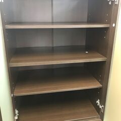 【ジャングルジャングル石川金沢店】  食器棚 木目調/茶 W112×D40×H179 クリーニング済み												の画像