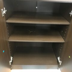 【ジャングルジャングル石川金沢店】  食器棚 木目調/茶 W112×D40×H179 クリーニング済み												の画像