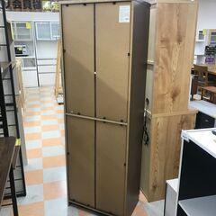 【ジャングルジャングル石川金沢店】  食器棚 木目調/茶 W112×D40×H179 クリーニング済み												の画像