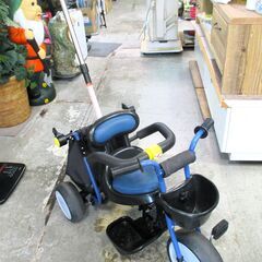 ides 幼児用 子供用 三輪車 アイデス カーゴフラス ネイビー CPR-305228 制御棒付きの画像
