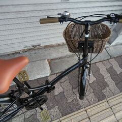 20吋 折り畳み自転車 外装6段/ブラックの画像