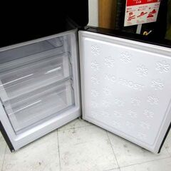冷蔵庫 148L 2023年製 Haier JR-NF148DK ブラック 黒 2ドア 右開き 100Lクラス 家電 一人暮らし ハイアール 苫小牧西店の画像