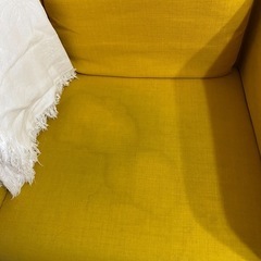 イエロー1人用ソファの画像