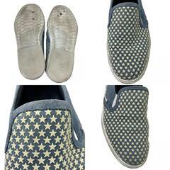 186000 現状品 JIMMY CHOO ジミーチュウ JIMMY CHOO スリッポン 25.5 ブルー メンズ [0000000000097]の画像