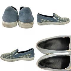 186000 現状品 JIMMY CHOO ジミーチュウ JIMMY CHOO スリッポン 25.5 ブルー メンズ [0000000000097]の画像