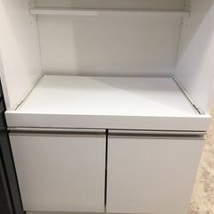 【ジャングルジャングルサカイ石津店】NITORI ニトリ フォルムN キッチンボード 食器棚 レンジ台 クリーニング済 幅60cm  堺市 ホワイト 堺市 西区 堺区 石津の画像