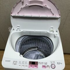 SHARP シャープ 洗濯機 6.0kg ES-GE6A 2017年製 中古 動作品 縦型 全自動 ION COAT 家電　【糸島市内 送料無料】250916-13の画像