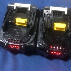 マキタ18v純正バッテリーBL1860B、２個中古美品の画像