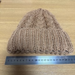 未使用　ハンドメイド　手編み　トートバッグ　バッグ　ニット帽　マフラー　4点セットの画像