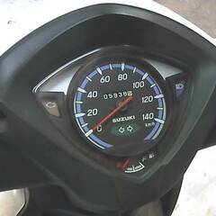 SUZUKI アドレス110-2 白 エンジン始動動画 自賠責保険で乗れます 半額配送キャンペーン 現状渡し諸経費￥0- 横浜 P-Yardの画像