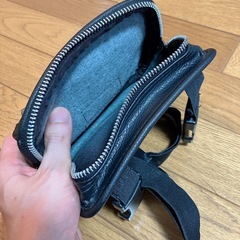 期間限定【本革牛革】高級バイクポーチ✨アメリカンスタッズ レザーバッグの画像