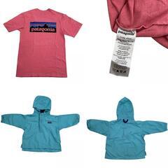 186000 現状品 patagonia パタゴニア Ｔシャツ・メンズXS　キッズパーカーNORTHFACE ロングTシャツ　　　 ピンク　ブルー　 3点まとめ売り [1000025350769]の画像