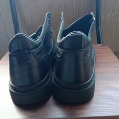 新品 25cm メンズ スニーカー ブラック 厚底 男女兼用 シューズ  識別番号:【N362-S】の画像
